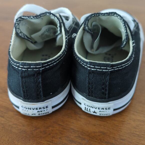 Converse Chuck Taylor All Star low tops black toddler little kids size 6 - Picture 6 of 9
